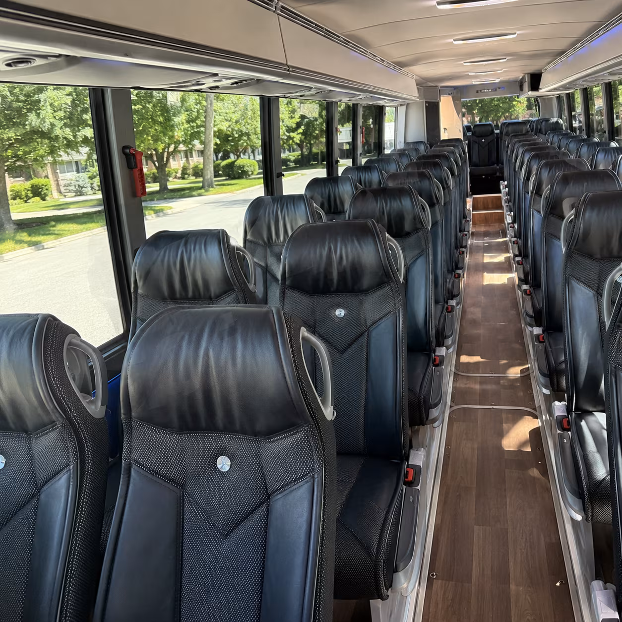 yakima 40 passenger charter bus inside