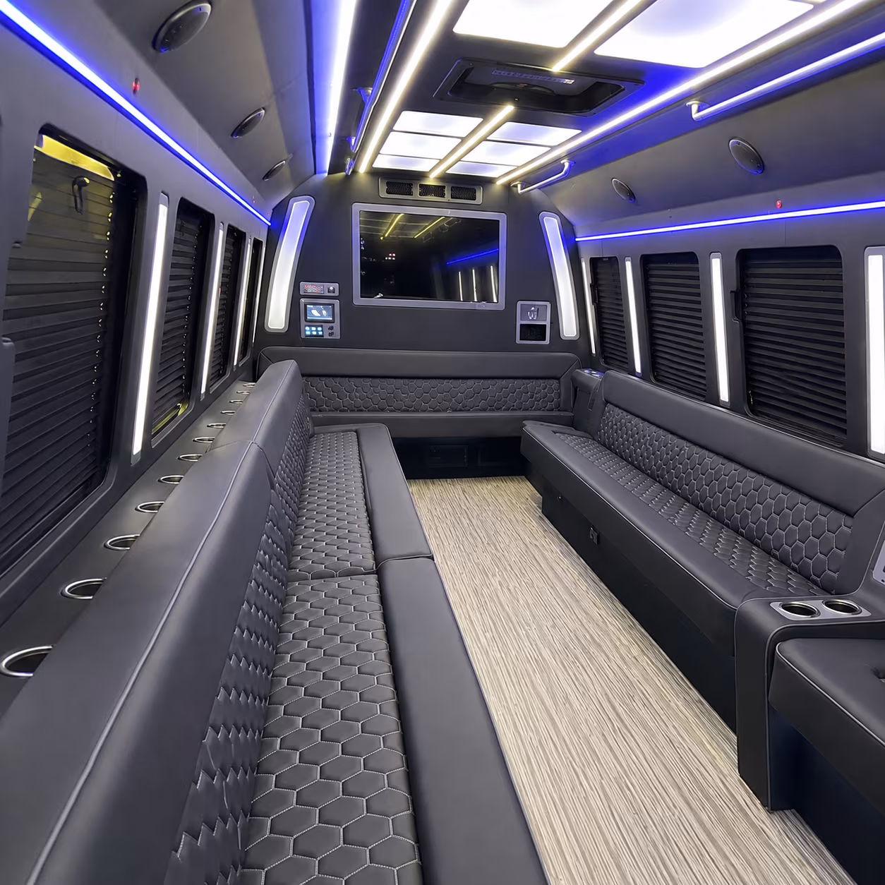 yakima 40 passenger party bus inside