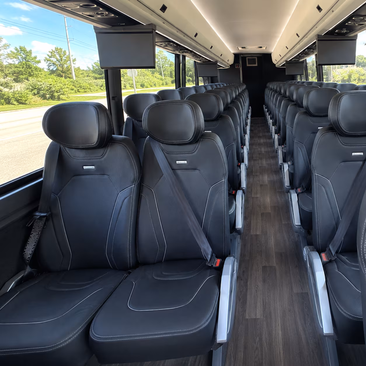 yakima 47 passenger charter bus inside