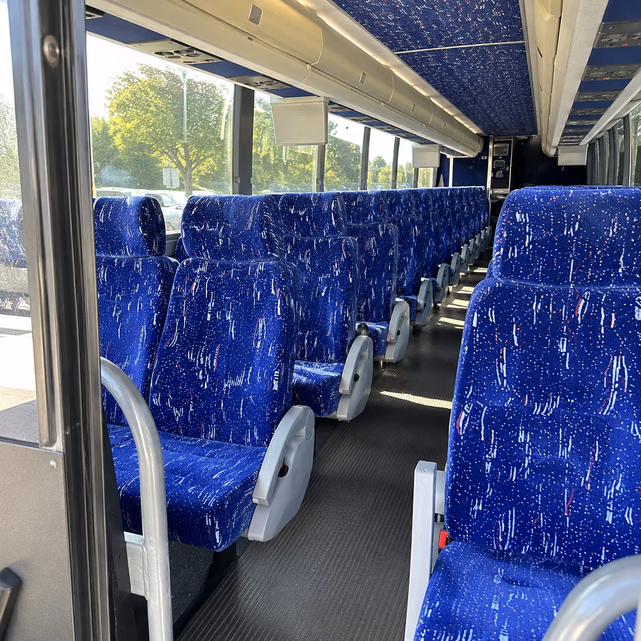 yakima 50 passenger charter bus inside
